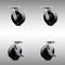 Service Caster 6 Inch SS Glass Filled Nylon Swivel Caster Set with Roller Bearings 2 Brakes SCC SCC-SS30S620-GFNR-2-TLB-2 - alternate 1